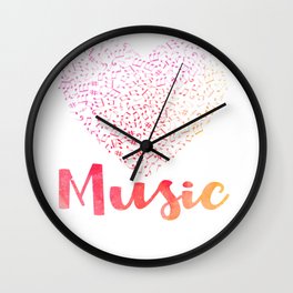 Musician Musical Instrument and Music Notes Wall Clock