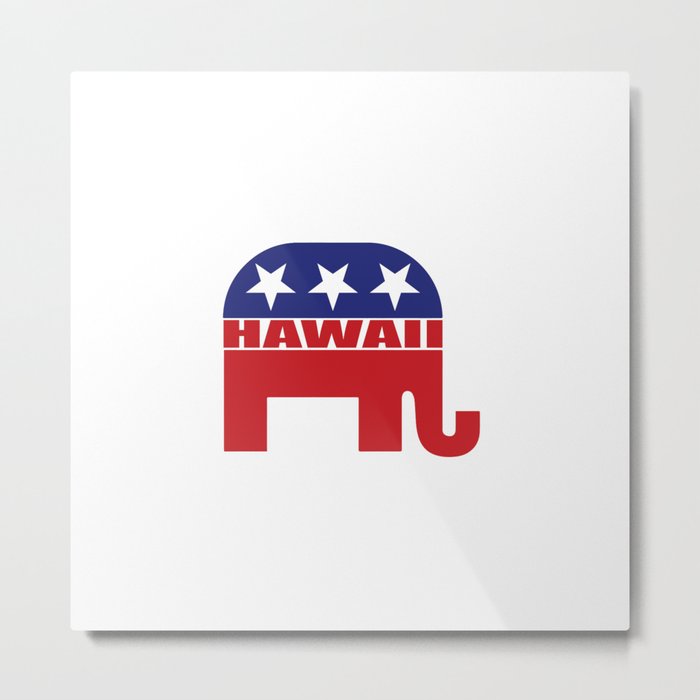 Hawaii Republican Elephant Metal Print
