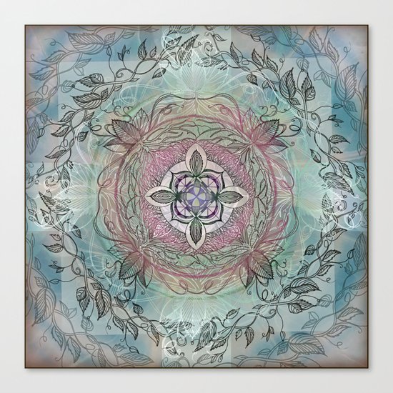 the four directions, a medicine wheel Canvas Print