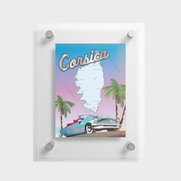 Corsica travel poster Floating Acrylic Print