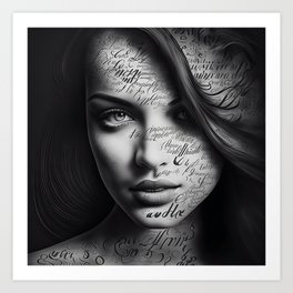 Very beautiful woman fashion portrait Art Print