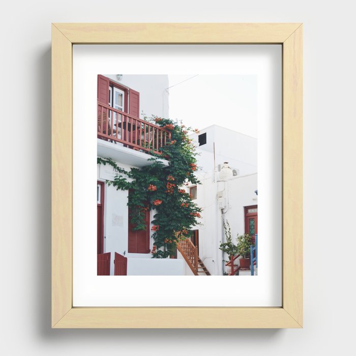 Mykonos corners Recessed Framed Print