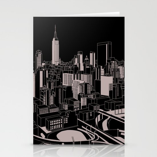 New York Black and White Stationery Cards