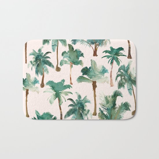 Palm Trees Pattern Bath Mat