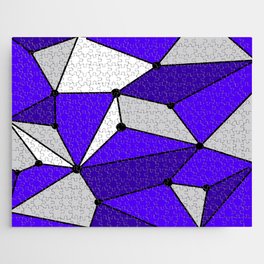 Abstract geometric pattern - blue and gray. Jigsaw Puzzle