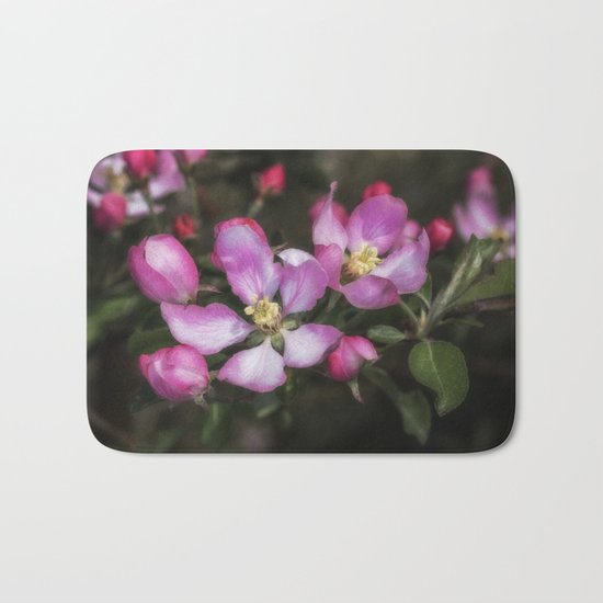 Pink Apple Blossoms Bath Mat