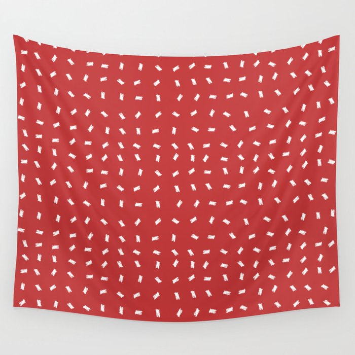Merry Holidays - Red Confetti Wall Tapestry