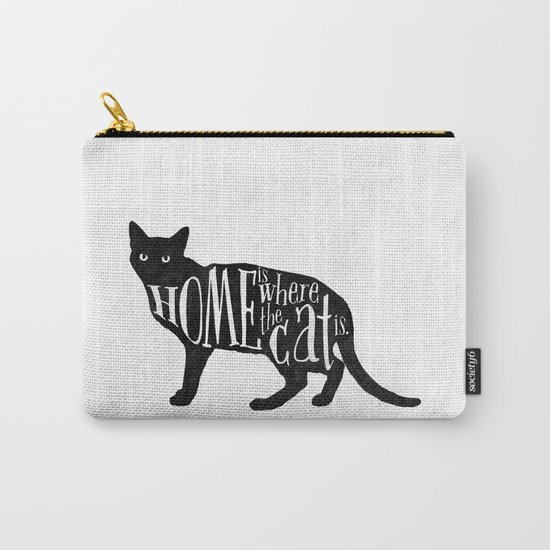 Home Is Where The Cat Is. Carry-All Pouch