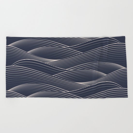 Waves Beach Towel