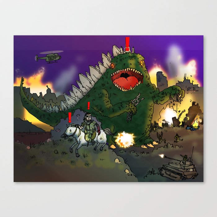 "Big Snake Vs. Big Lizard" (Farts 'N' Crafts episode 3) Canvas Print