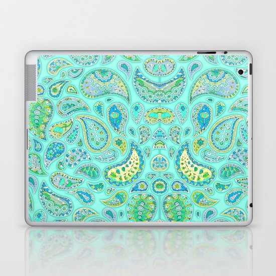 Lemon, Mint and Lime Paisley Laptop & iPad Skin