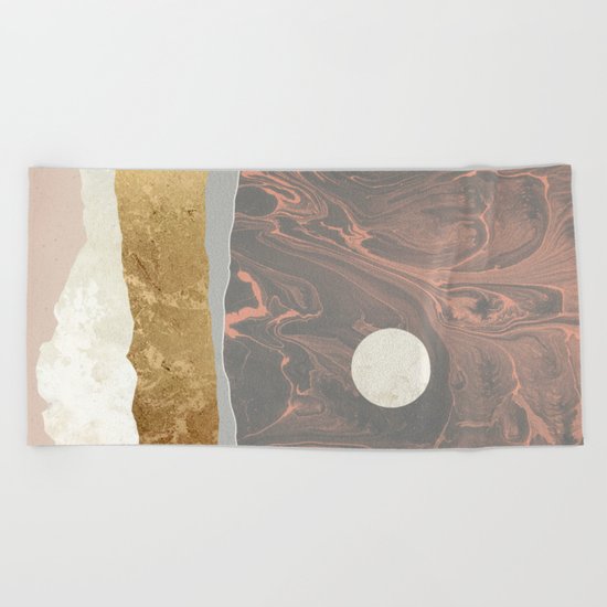 Coral Sky Beach Towel