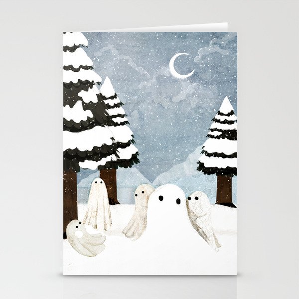 Snow Ghost Stationery Cards