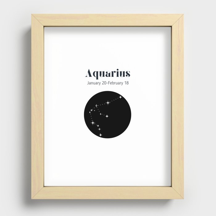 Aquarius Constellation Recessed Framed Print