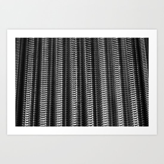 Silver Twisting Threads Art Print