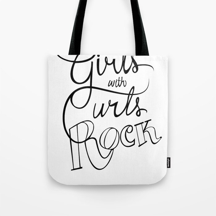 Girls With Curls Rock  Tote Bag