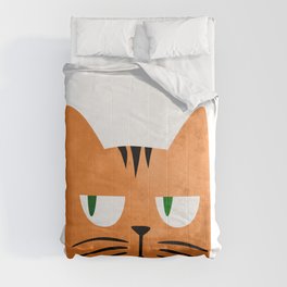 Orange cat with attitude Comforter