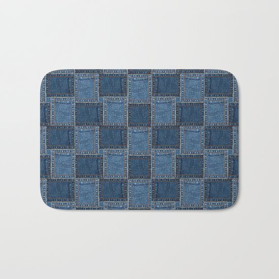 Denim Patch Bath Mat