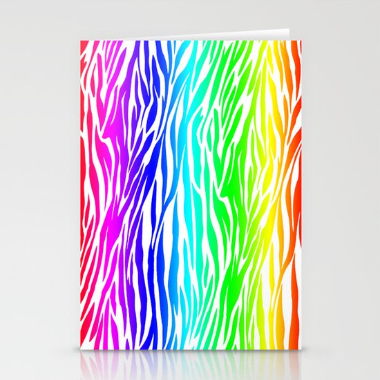Coloured Zebra Stationery Cards