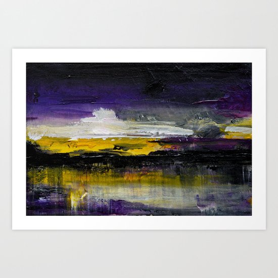 Purple Abstract Landscape Art Print
