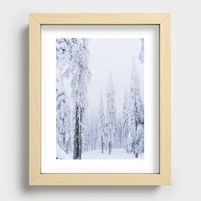 snowy trees Recessed Framed Print