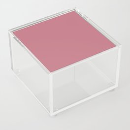 Medium Cerise Rose Pink Solid Color PPG Briar Rose PPG1050-5 - All One Single Shade Hue Colour Acrylic Box