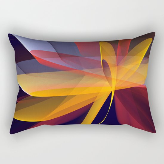 Transparent foldings, modern colourful abstract Rectangular Pillow