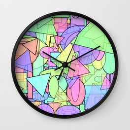 Clutter Shapes Abstract 1 Wall Clock
