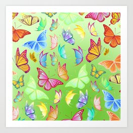Summer Butterflies Art Print
