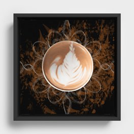 Gimme that latte Framed Canvas