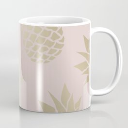 Glam, Pineapple Art, Pink Aesthetic with Gold Mug
