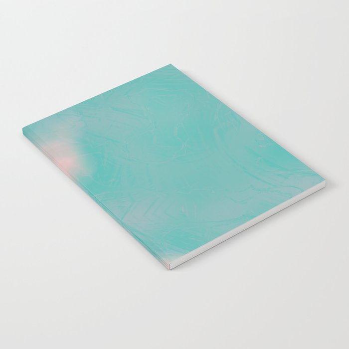 White on turquoise blue Notebook