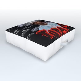 King T Red Outdoor Floor Cushion | Graphicdesign, 2, Rapper, 2P, Rap, Red, King, Priceless, Music, Pac 