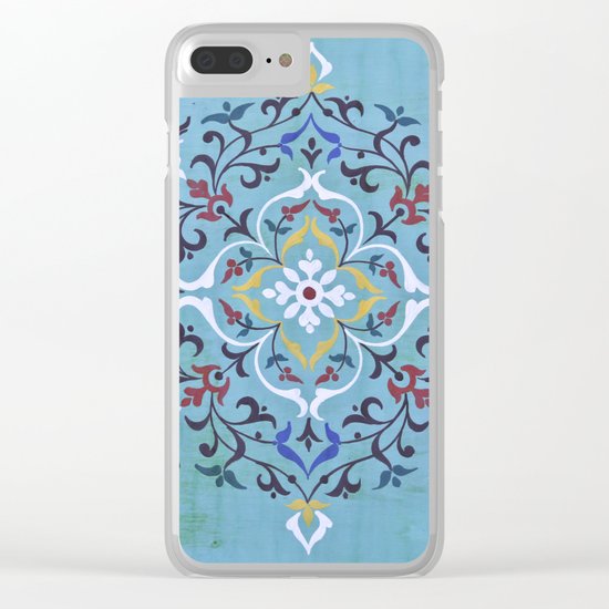 Calligraphy Flower Clear iPhone Case