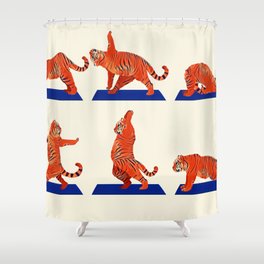 Yoga Tiger Shower Curtain