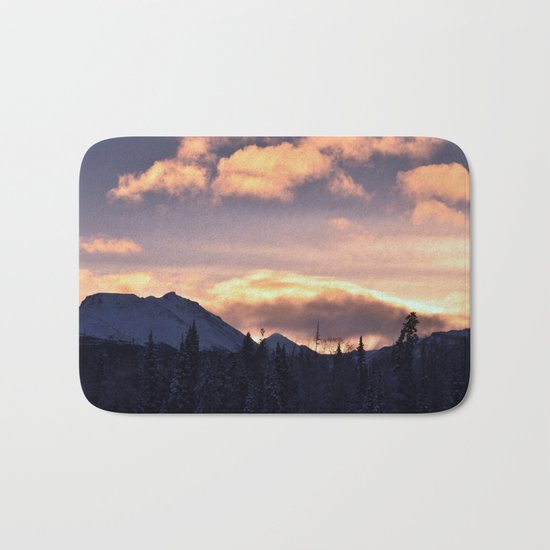 Flat Top Sunrise Serenity Rose Bath Mat