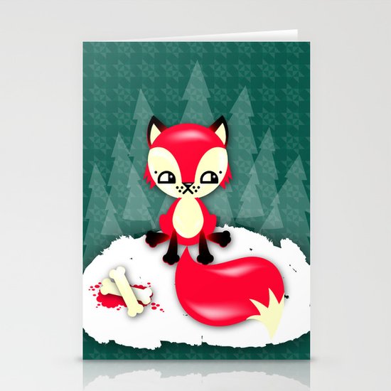 Fox's Christmas Dinner Stationery Cards
