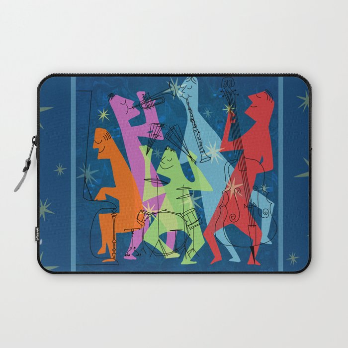 Mid-Century Modern Jazz Band Laptop Sleeve