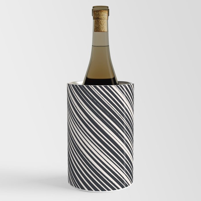 Blue Navy White Pattern Elegant Wine Chiller