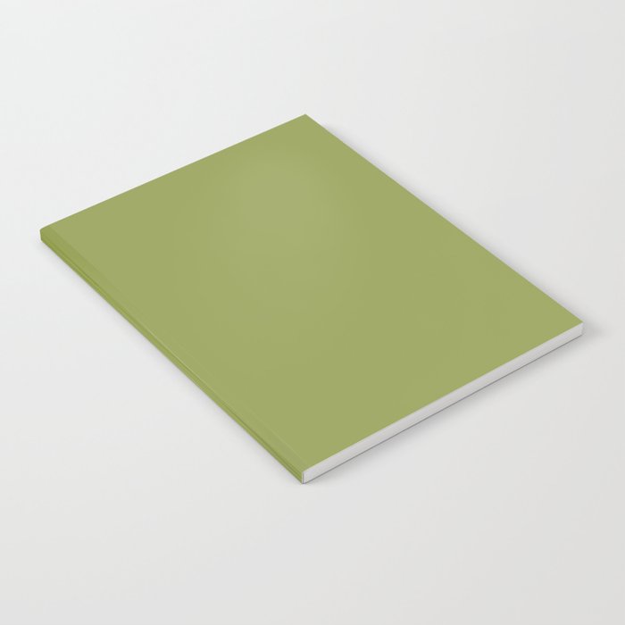 Spinach Green solid color modern abstract pattern Notebook