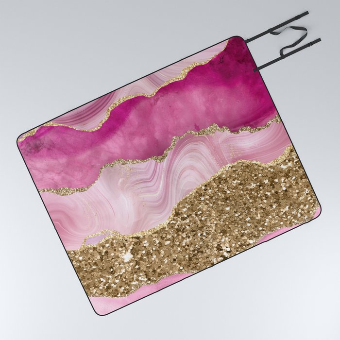 Agate Glitter Dazzle Texture 17 Picnic Blanket