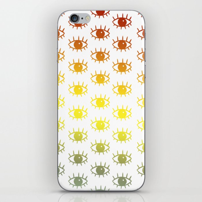 Keep Your Eyes Open Sunrise Colors Gradient Pattern iPhone Skin