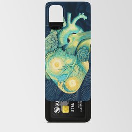 Anatomical Human Heart - Starry Night Inspired Android Card Case