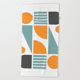 Classic geometric modern composition 4 Beach Towel