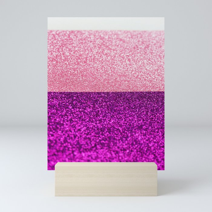 Glitter pink Mini Art Print