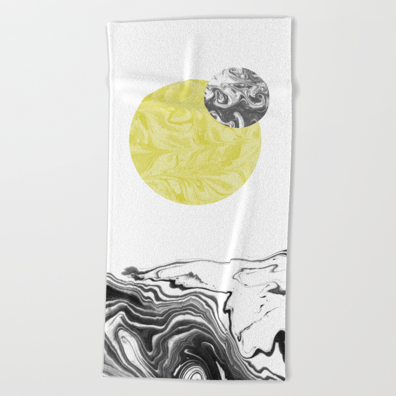 Tomo Spilled Ink Abstract Space Sun Moon Earth Swirl Marble