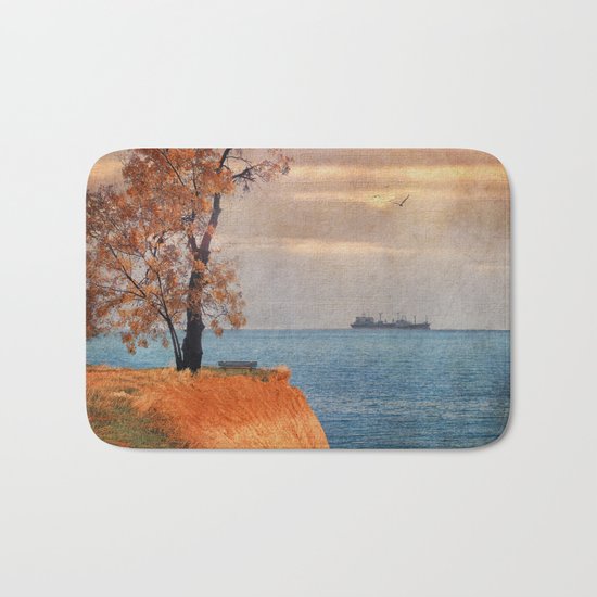 Autumn by the sea Bath Mat