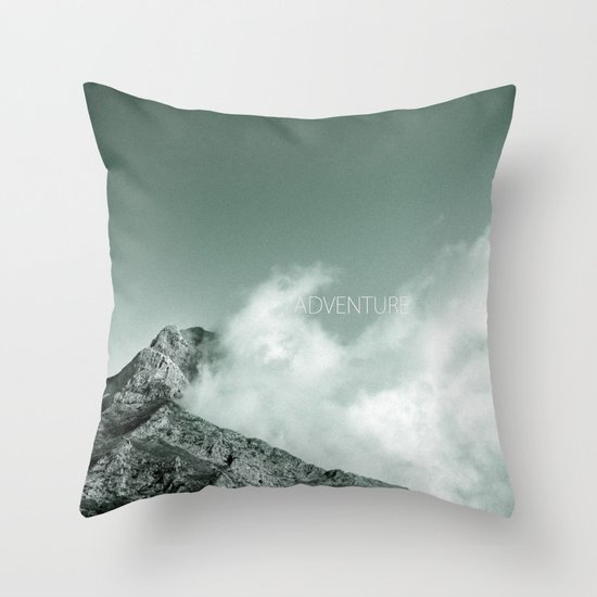"Adventure at the mountain" Throw Pillow