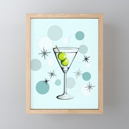 Tennis Martini Bubbles Framed Mini Art Print