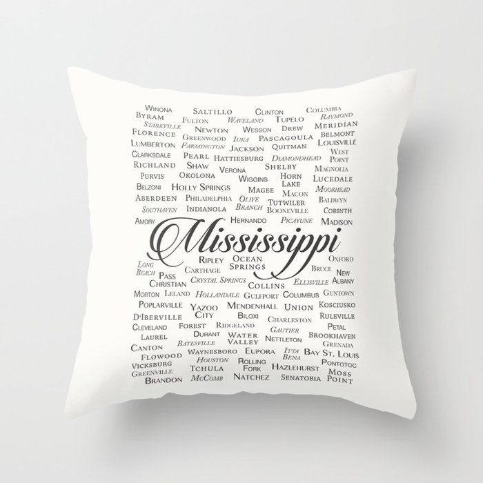 Mississippi Throw Pillow